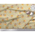 thumbnail image 3 of Soimoi Beige Viscose Chiffon Fabric Cheese Slice & Rats Kids Print Fabric by Yard 42 Inch Wide, 3 of 3