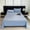 Sky Blue#8467, variant on Lisbinx Double Brushed Bed Sheet Set, Solid Colour Dormitory Sheet for Twin/Double Beds, Soft Breathable Microfibre, 230 x 220 cm, White