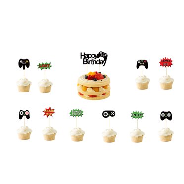 Langgg 1 Set Cake Decorating Kit Baking Tools Happy Birthday Decorations Ornaments Cake Decoration 1Set