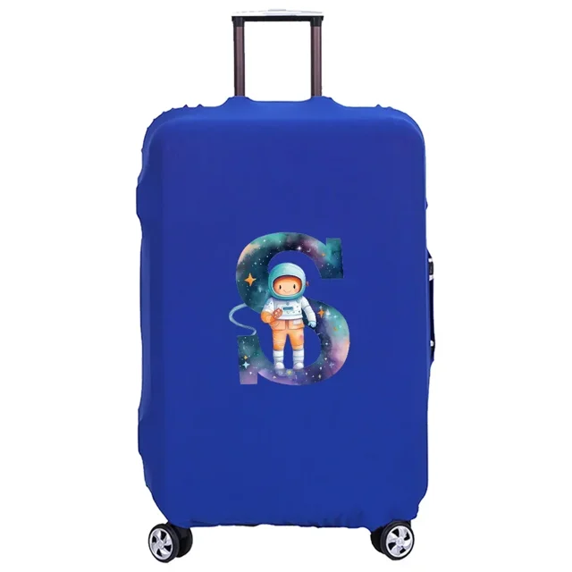 Luggage Cover Washable Case Cover Protective Case Scratch Proof Case Cover Suitable for Astronaut Print Pattern Fits 18-32 Inch 8astronaut letter S L