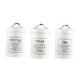 thumbnail image 1 of Rongfmy Metal Kitchen Canister Set coffee and tea Sugar Storage Jars Containers for A White, 1 of 9
