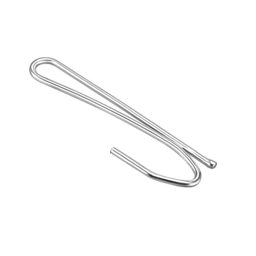 Unique Bargains Curtain Hooks Metal Single Prongs Pinch Pleat for Drapes Tapes Silver Tone 5 Pcs