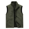 thumbnail image 2 of Birdeem Mens Thin Workwear Solid Color Stand Collar Sleeveless Jacket Tank Tops, 2 of 4