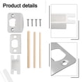 thumbnail image 2 of Door Lock Strike Plate with Spacer Shim Door Security Lock Repair Kits D Type, 2 of 8