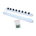 thumbnail image 1 of Guardoinrt Pool Cue Rack Wooden Wall Mounted White for Billiard Room Players Community Center White Length 48 cm, 1 of 6