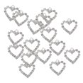 thumbnail image 1 of Bunblic 20x Coeur en Forme de Strass Pendentifs DIY Collier Passe-Temps Bijoux Fantaisie, 1 of 8