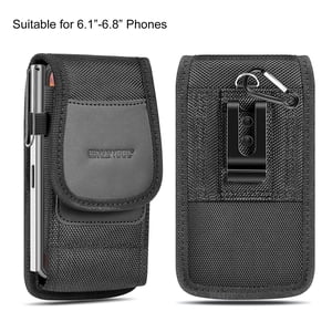 HAWEEL Multifunctional Cell Phone Pouch Waterproof Nylon Belt Holster Case with Card Slot Mobile Phone Waist Bag Compatible with Most Smartphones