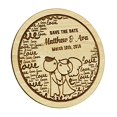 thumbnail image 2 of Personalized Engraved Wooden Magnet Custom Gift 50 Rustic Wedding Save the Date Wooden Magnet, 2 of 2