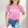 thumbnail image 2 of Chemises de Sport pour Filles 4t Chemise Garçon et Fille Mode Décontractée Imprimé Col Rond Manches Courtes T-Shirt Haut, 2 of 4