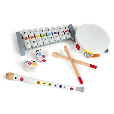 Janod- Ensemble Musical Confetti (Bois) - instruments - Découverte de la Musique et des Sons - de 2 à 5 Ans