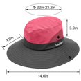 thumbnail image 4 of maskred 2 Pcs Chapeaux de Pêcheur pour Femmes Protection de Queue de Cheval Chapeau de Soleil à Grand Bord Casquettes No.1, 4 of 6