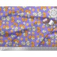 thumbnail image 2 of Soimoi Poly Georgette Fabric Leaves & Flower Floral Decor Fabric Printed Yard 52 Inch Wide, 2 of 3