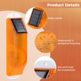 thumbnail image 4 of 4 Pcs Solar Strobe Lights, Warning Light LED, Warning Lamp, Waterproof and Dustproof, Powered by Solar, for Construction Safety Road Signs Flash Traffic Lights, 4 of 6