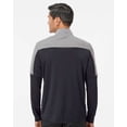 thumbnail image 2 of Adidas Mens Lightweight Quarter-Zip Pullover, S, White Grey Three Melange, 2 of 3