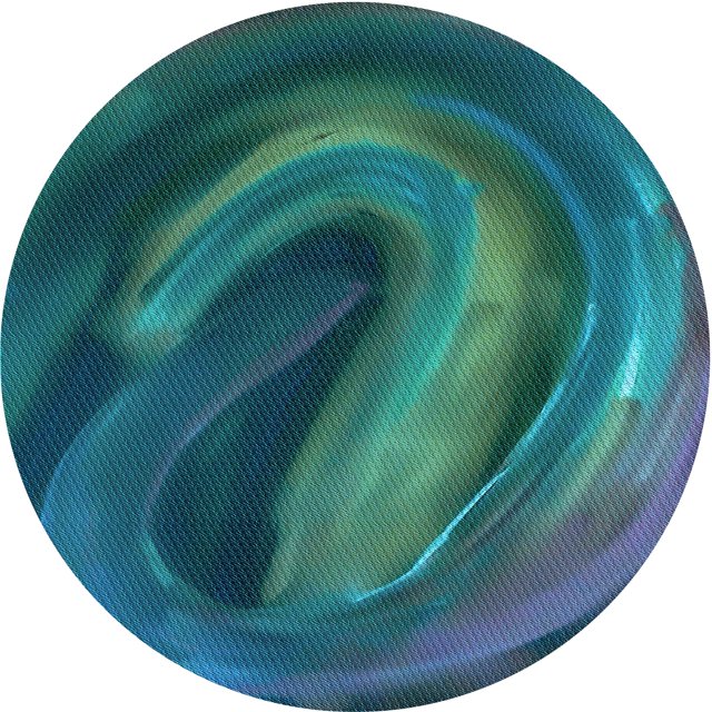 Ahgly Company Machine Washable Indoor Round Transitional Medium Teal Green Area Rugs, 8' Round