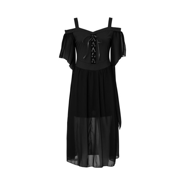 goowrom Robe d'Halloween pour Femmes, Col Bateau Épaules Dénudées une Pièce