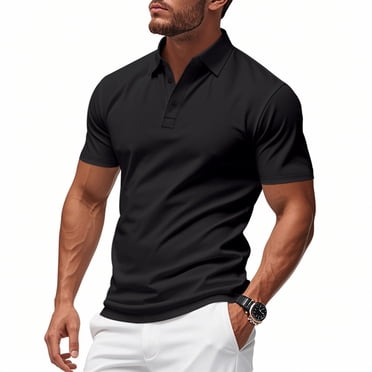asjyhkr Chemises d'Été pour Hommes à Manches Courtes Mode 2025 Chemises de Golf à Boutons Séchage Rapide Confortables Douces T-Shirts Athlétiques