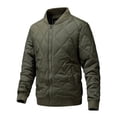thumbnail image 1 of KIHOUT Veste de Printemps Hiver pour Hommes Mode Fermeture Éclair Col à Revers Manches Longues Décontractée Extérieure Chaude, Taille m-3TG, 1 of 4