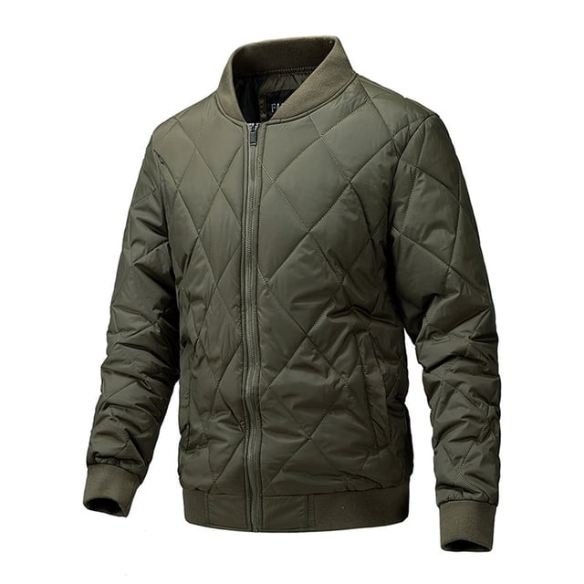 KIHOUT Veste de Printemps Hiver pour Hommes Mode Fermeture Éclair Col à Revers Manches Longues Décontractée Extérieure Chaude, Taille m-3TG