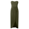 thumbnail image 4 of JIRNDf Robes de Printemps pour Femmes 2025 Tendance Plage Débardeur Sans Manches Ample Col Rond Robe Bohème Femme Ligne A Vert m, 4 of 5