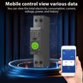 thumbnail image 4 of yeacher Smart WiFi Circuit Breaker with Leakage Protection, Energy Monitoring, and Remote Control via Tuya App (Black/White), 4 of 6