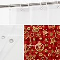 thumbnail image 3 of Christmas Celebration Decor Shower Curtain,Red Christmas Checkered Bathroom Decor Polyester Fiber Plastic Rings Quick-Drying Waterproof for Bathtubs/Bathroom, 72x72 inches, 3 of 6