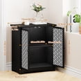 thumbnail image 2 of Modern Buffet Sideboard Cabinet with Drawer & Patterned Doors – Lockable Storage for Entryway, Kitchen, or Living Room, 2 of 6