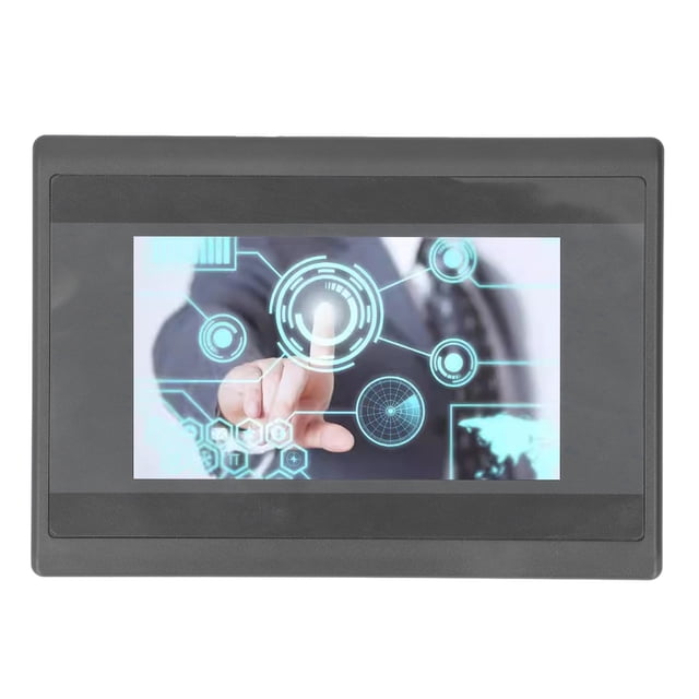 Touch Screen, High Touch Accuracy Backlit Low Power Consumption 4.3in HMI PLC Screen DC24V 1A Switch Counts 12 in 8 Out for Industry