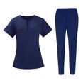 thumbnail image 2 of Tachiuwa Femmes Scrubs Uniforme Extensible Multi Poches Doux Respirant Professionnel L, 2 of 8