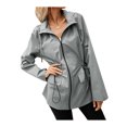 thumbnail image 2 of Women Zip Up Hooded Jacket Long Sleeve Waterproof Lightweight Jacket Outdoor Drawstring Jackets Windbreaker, 2 of 8
