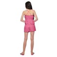 thumbnail image 4 of Moomaya Solid Spaghetti Strap 2 Piece Set Nightdress Drawstring Waist Nightwear, 4 of 6