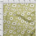 thumbnail image 3 of oneOone Tissu Polyester Spandex Vert Olive à Fleurs Tissu pour Robe Tissu Imprimé Tissu au Mètre 56 Pouces de Large, 3 of 4