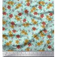 thumbnail image 1 of Soimoi Poly Georgette Fabric Leaves & Floral Artistic Decor Fabric Printed Yard 52 Inch Wide, 1 of 1