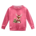 thumbnail image 4 of MIASHUI Sweatshirts de Noël pour Enfants Col Rond Imprimé Pull Chaud pour Enfants, Rose Vif, 5-6 Ans, 4 of 4