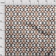 thumbnail image 3 of oneOone Georgette Viscose Brown Fabric Geometric Sewing Material Print Fabric By The Yard 42 Inch Wide, 3 of 4