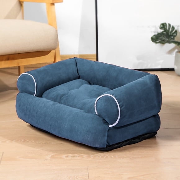 LSLJS Suede Dog Sofa Bed Non Bottom Washable Combed Cotton Filled Rectangle Couch for Dogs Skin Friendly Pet Lounger for Extra Small To Medium Breeds, Suede Mini Sofa Pet House/House