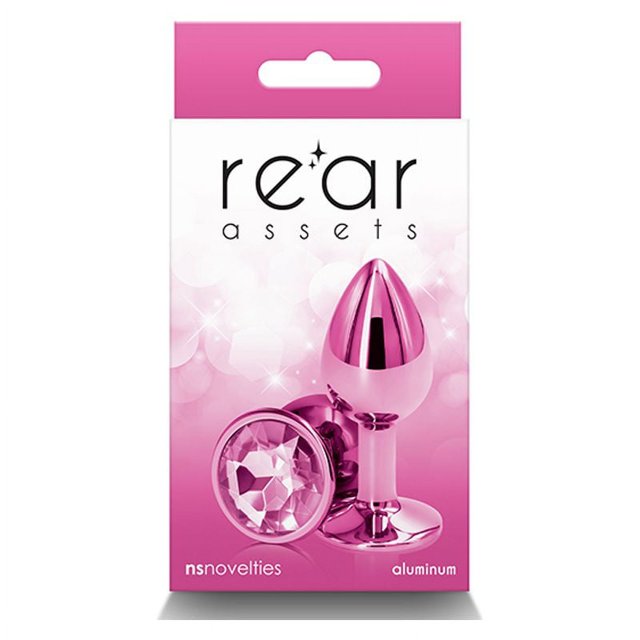 Rear Assets Aluminum Anal Plug, Small, Pink