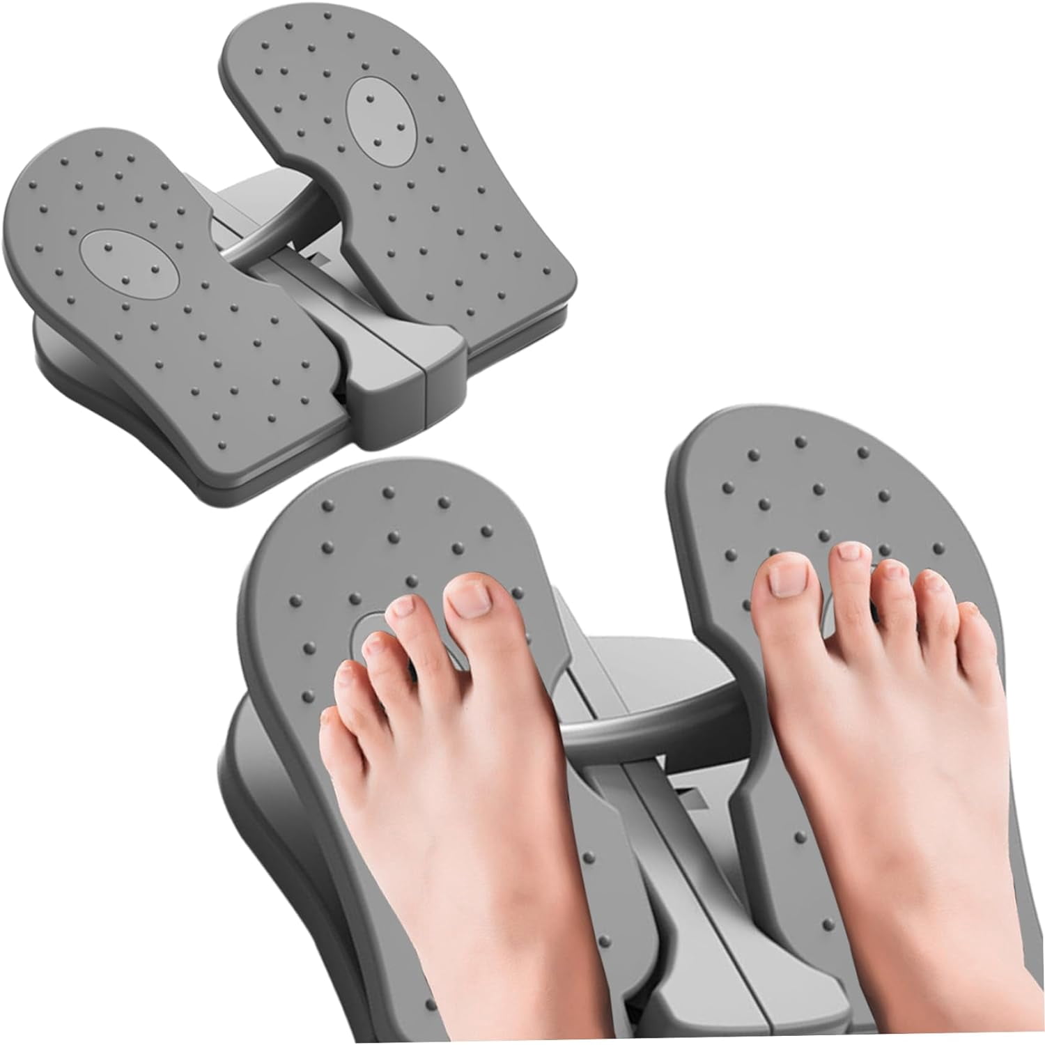 HAHADAXA Mini Marchepied d'Escalier sous le Bureau Pédalier d'Exercice Portable Pédale de Pied Assise Marchepied Équipement d'Exercice pour Étirer les Mollets Muscles Gris Machines à Pas