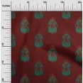 thumbnail image 1 of oneOone Cotton Poplin Maroon Fabric Floral & Paisley Block Craft Projects Decor Fabric Printed By The Yard 56 Inch Wide, 1 of 4