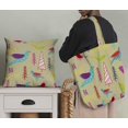 thumbnail image 5 of Soimoi Beige Poly Georgette Fabric Text & Bird Artistic Fabric Prints By Yard 52 Inch Wide, 5 of 5