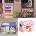 thumbnail image 4 of lionlar Cardboard Cat Scratcher Scratch Pad Reversible and Replaceable Shaped Cat Lounge Pink, 4 of 9