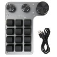 thumbnail image 2 of 12 Key 3 Knob Mechanical Keyboard Red Switch, Customization Function, Mechanical Keyboard, Comfortable Touch for Window, Vista, Linux, OS X, 2 of 7