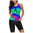 thumbnail image 1 of Women Tankini Swimsuit Tummy Control Top With Shorts Two Piece Bathing Suit, 1 of 6
