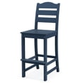 thumbnail image 1 of Costway Outdoor HDPE Bar Stool Patio Tall Chair Backrest Footrest All Weather Navy, 1 of 7