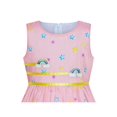 thumbnail image 4 of Girls Dress Light Pink Unicorn Rainbow Summer Sundress 6 Years, 4 of 6