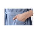 thumbnail image 3 of Langgg Women Water Absorption Bath Robe Solid Waffle Bathrobe Spa Home Dress Nightgown, 3 of 9