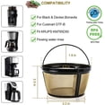 thumbnail image 4 of 2 Pcs Filtres à Café Réutilisables pour Panier de Filtre à Café de Remplacement pour 8-12 Tasses, 4 of 5