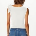 thumbnail image 4 of Timegard Womens Tank Tops Sleeveless Knot Strap Solid Color Comfy Slim Casual Cropped Tee Blouse Summer, 4 of 7