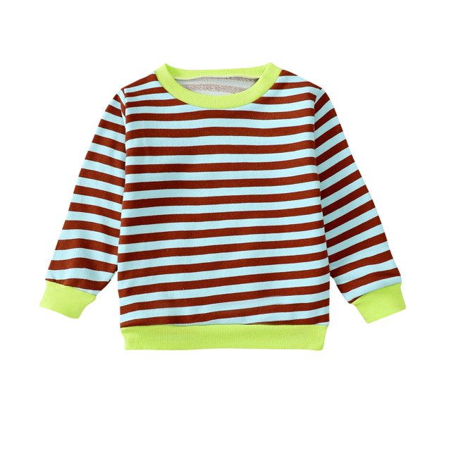 RXIRUCGD Enfants Hommes et Femmes Manches Longues Col Rond Hauts Chemise( Bleu, Taille:80 )