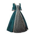 thumbnail image 1 of JGGSPWM Robe Victorienne Renaissance Médiévale pour Femmes Vintage en Dentelle à Coutures Corset de Princesse Robe de Bal Bleu P, 1 of 3